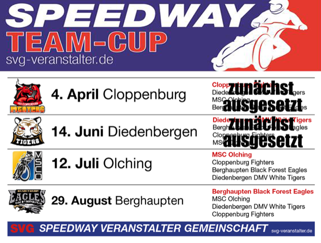 Speedway Team Cup 2020 ausgesetzt